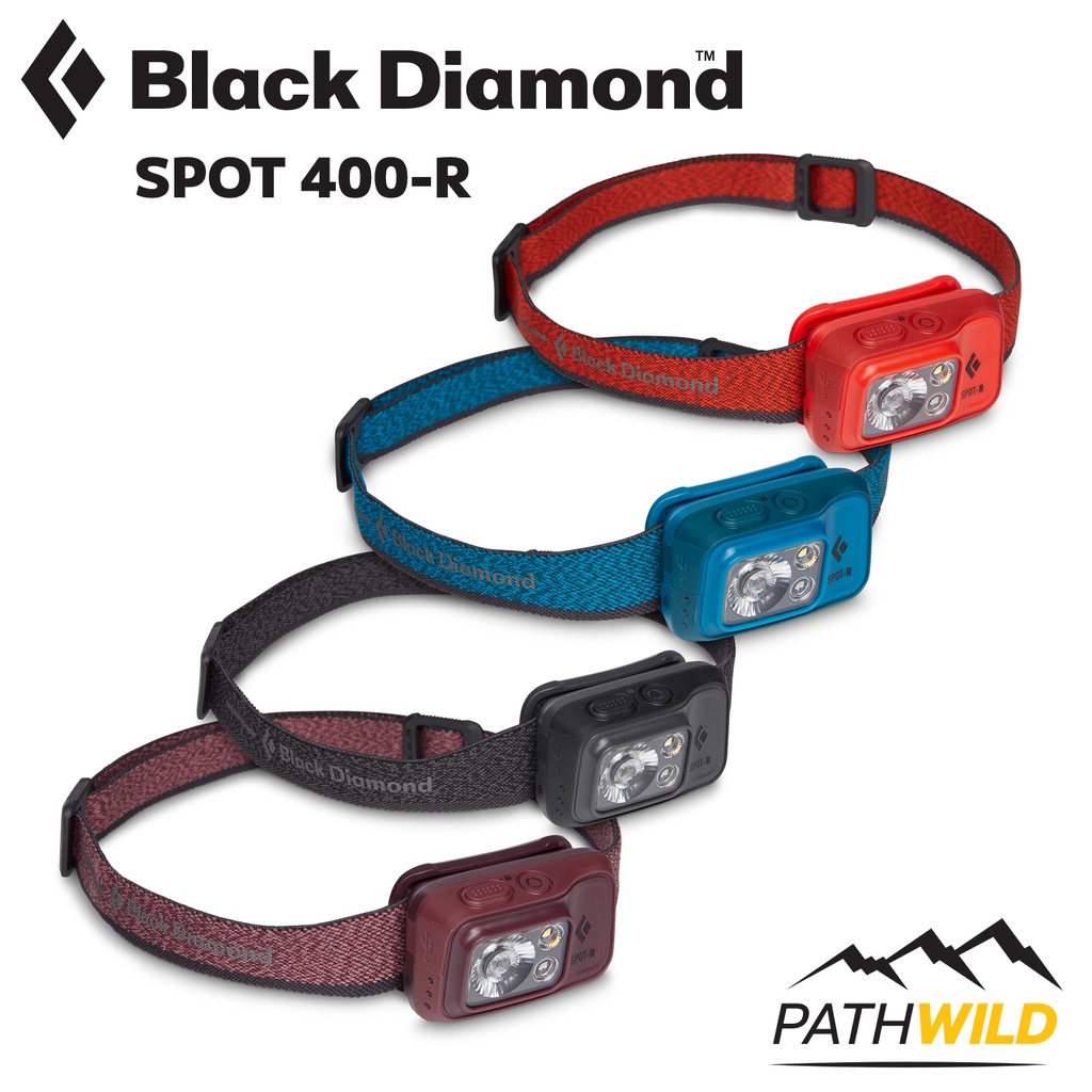 BLACK DIAMOND SPOT 400-R RECHARGEABLE HEADLAMP ไฟฉายคาดหัว ความสว่าง 400 lm ชาร์จด้วย MICRO-USB PORT