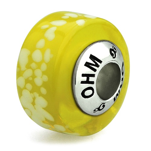 OHM Beads รุ่น Lemon Coconut Bliss - Murano Glass Charm เครื่องประดับ บีด เงิน เแก้ว จี้ สร้อย กำไล 