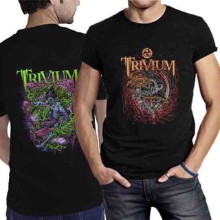 เสื้อยืดครอปเสื้อยืด Unisex พิมพ์ลายวงร็อค Trivium 2 ด้านS-5XL