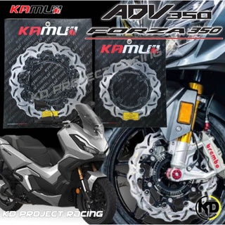 จานดิสเบรคใบหยัก หน้า หลัง Kamui V3 พร้อมขาจับปั้ม เดิม Nissin,Brembo Forza300,350,ADV350 ขนาด300mm+240mm