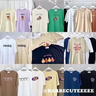 🧑🏻‍🌾🧵ถูกที่สุด ⚡️ เสื้อ oversize โอเวอร์ไซส์ tag : anywear สกรีนชัด ลายสวย ผ้าคอตตอน ใส่คู่แฟนน่ารัก ส่งของทุกวัน
