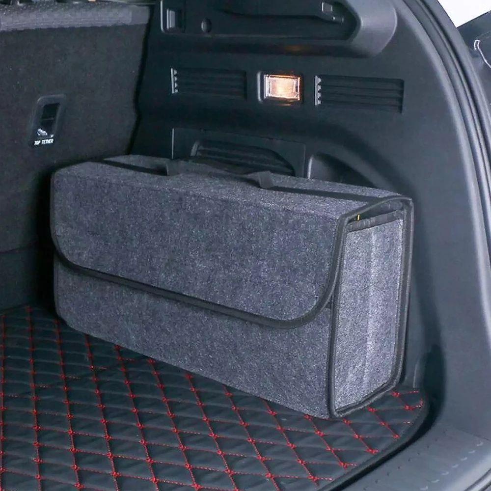 NOVAE รถ Trunk Organizer อุปกรณ์ตกแต่งภายในอัตโนมัติพับ Felt ผ้า Anti Slip กล่องเก็บของท้ายรถขนาดใหญ่ ราคา ถูกที่สุด ดีลบีเคเค แกลเลอรีภาพที่ 3