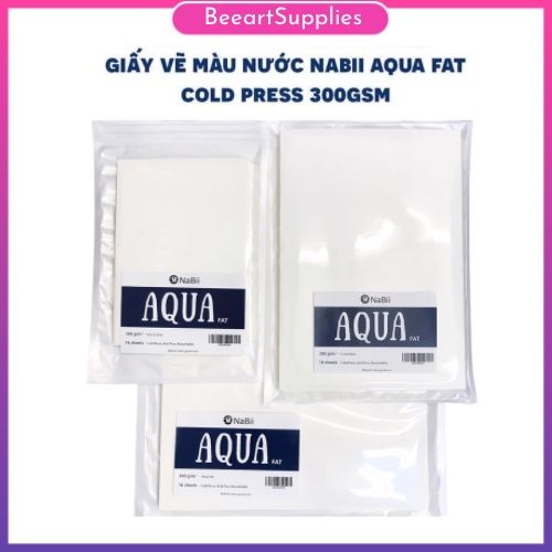 กระดาษสีน้ํา Nabii Aqua Fat DL 300gsm