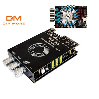 DIYMORE ZK-1602T 2.0 Channel Bluetooth 5.0 Bass Stereo Audio High Power Amplifier Board Module TDA7498E Built-in silent fan