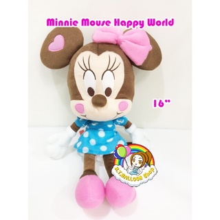 【SALE】 ตุ๊กตา Minnie Mouse HappyWorld ลิขสิทธิ์แท้ ขนาด 16 นิ้ว