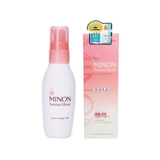 ของแท้รับประกันคืนเงิน2เท่า ใหม่หมดอายุ 2025คะ  MINON Amino Moist Charge Milk  - Moisturizing Emulsion - 100G