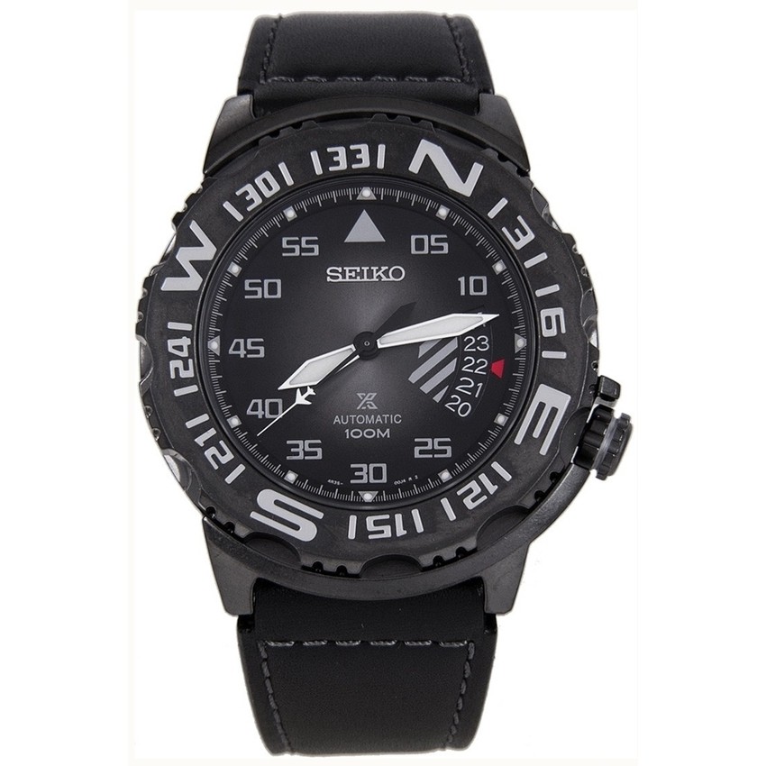 SEIKO นาฬิกาข้อมือผู้ชาย สีดำ สายหนัง รุ่น Prospex Monster SRP579K1