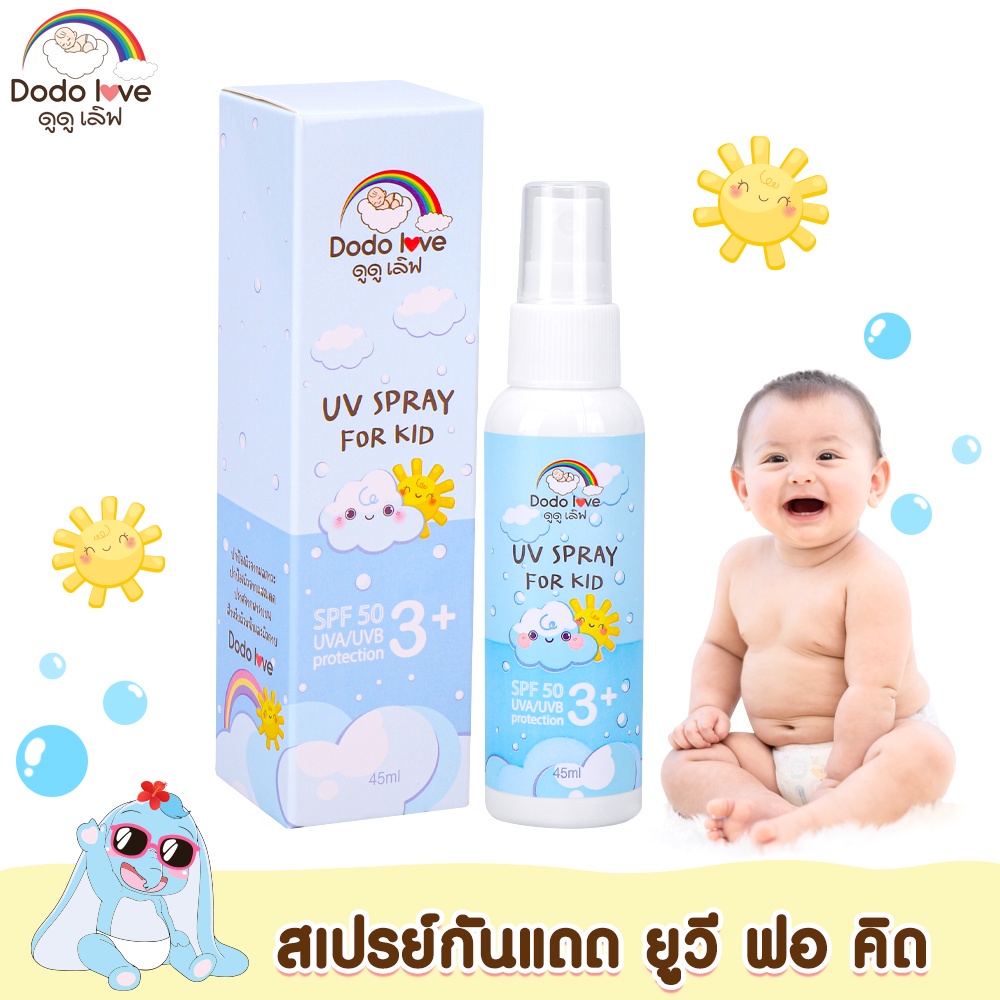 MommyKids สเปรย์กันแดด UV SPRAY FOR KID SPF50 สำหรับเด็ก ปกป้องผิวจากรังสี UVA และ UVB