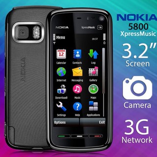 โทรศัพท์มือถือโนเกียปุ่มกด NOKIA 5800 (สีดำ) จอ 3.2นิ้ว 3G/4G รุ่นใหม่ 2020