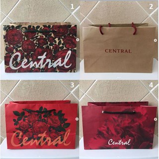 ถุงกระดาษ แบรนด์ เซนทรัล Central ของแท้ ใบกลาง ลายสวยมาก ถุง มาจาก ห้าง มั่นใจได้ มีหลายลาย หลายแบบ ถุงเซนทรัล ถุงใส่ของ