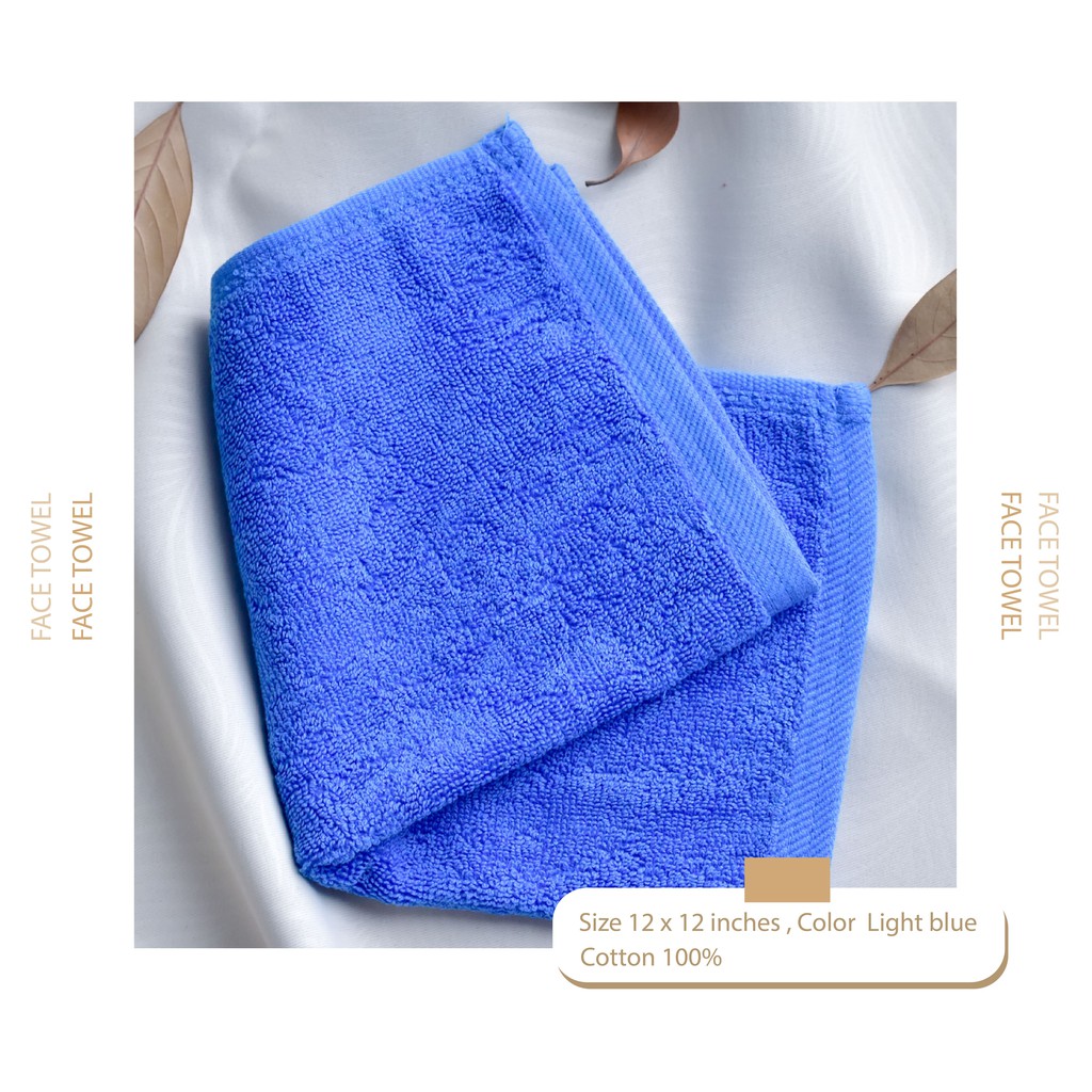 🔥Hot item🔥 ผ้าขนหนูเช็ดหน้า ผ้าเช็ดหน้า ผ้าเช็ดมือ 1.5 ปอนด์ 12x12 Cotton 100% ✅ เกรดเดียวกับที่ผลิตให้กับโรงเเรมชั้นนำ - รูปที่ 3