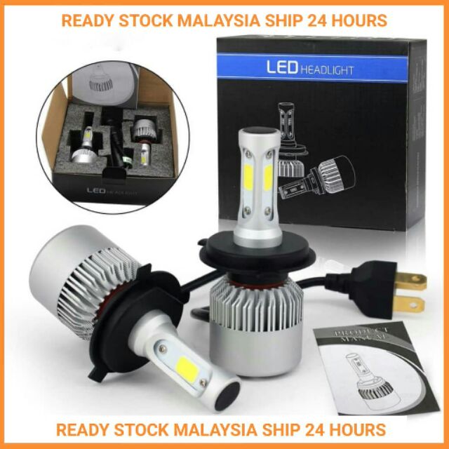 S2 LED รถ HEADLIGHT H1 H3 H4 H7 H11 HB3@9005 HB4@9006 รถ HEADLAMP