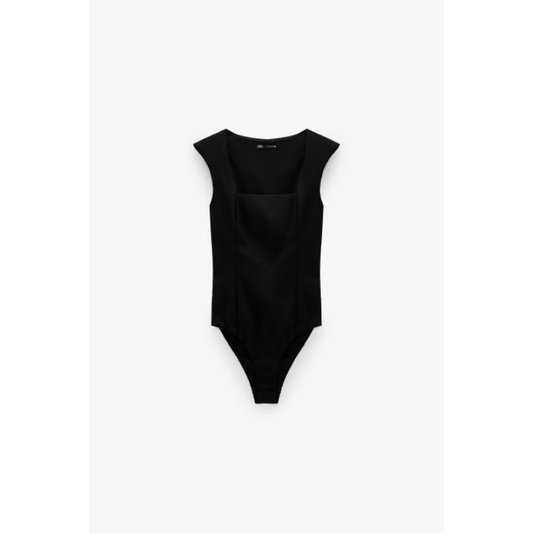 บอดี้สูทเสริมไหล่ ZARA BODYSUIT WITH SHOULDER PADS (used สภาพดี