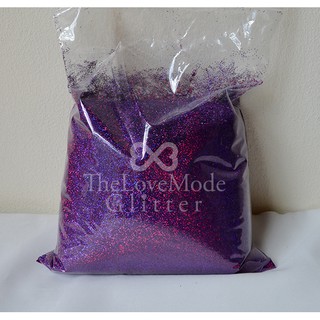 กากเพชรสีม่วง (รุ้ง)  Glitter เกรด A / 1 กก.