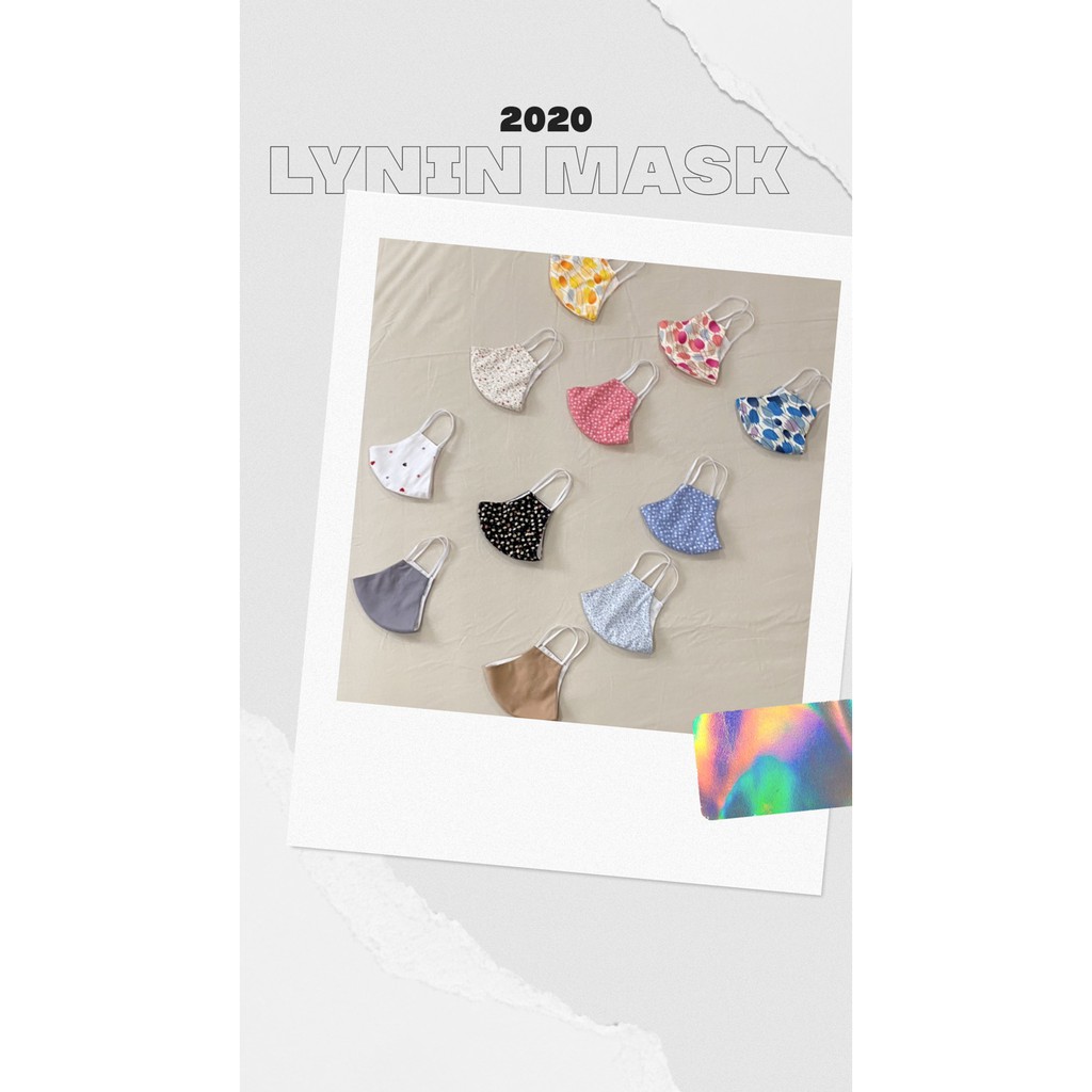 Lynin - M A S K ผ้าคอตตอน 3 ชั้น มีช่องใส่แผ่นกรอง