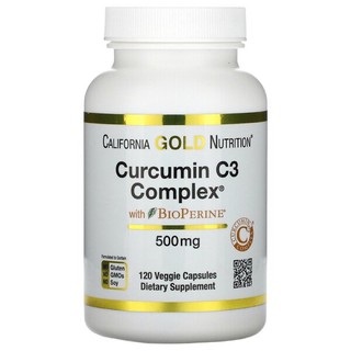 ⚡️PreOrder⚡️ California Gold Nutrition, Curcumin C3 Complex with BioPerine, 500 mg, 120 Veggie Capsules🇺🇸