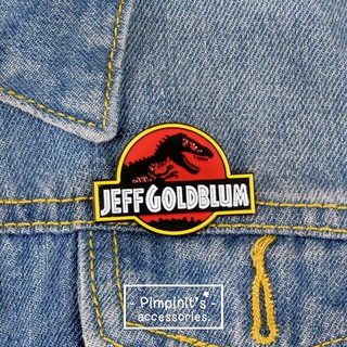 🇹🇭 พร้อมส่ง : 🦖 เข็มกลัดลายไดโนเสาร์ จูลาสสิค เวิล์ด “JEFF GOLDBLUM” | “JEFF GOLDBLUM” Dinosaur Enamel Brooch Pin.