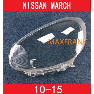 FOR NISSAN MARCH 10-15 HEADLAMP COVER HEADLIGHT COVER LENS HEAD LAMP COVERเลนส์ไฟหน้า ฝาครอบไฟหน้า ไฟหน้ารถยนต์ ไฟหน้าสําหรับ ฝาครอบไฟหน้าตรงรุ่น