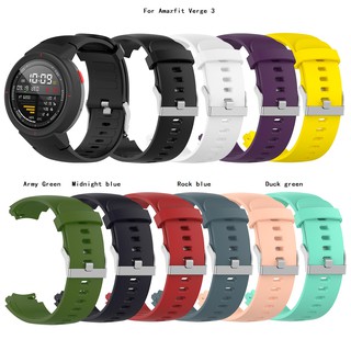 For Huami Amazfit VERGE 3/Amazfit VERGE Lite นาฬิกาข้อมือสายคล้องซิลิโคน