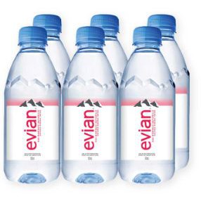 ส่งฟรี  เอเวียง น้ำแร่ธรรมชาติ น้ำดื่ม ขนาด 330ml ยกแพ็ค 6ขวด EVIAN MINERAL DRINKING WATER 1L     ฟรีปลายทาง