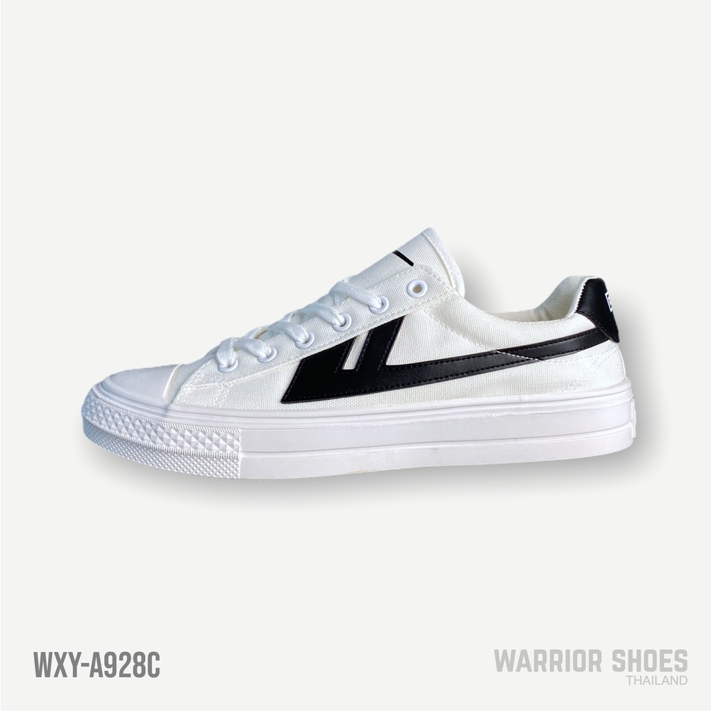 Warrior shoes รองเท้าผ้าใบ รุ่น WXY-A928C สี Black/ White
