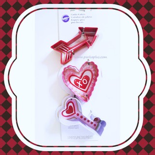 Wilton พิมพ์กดคุกกี้ ฟองดอง ขนมปัง แซนวิช ผัก Metal Cookie Cutter Love Set