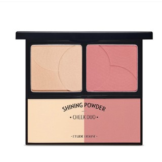 **ของแท้**Etude Shining Powder Cheek Duo 9g บลัชออนเนื้อฝุ่นอัดแข็ง 2 เฉดสีในตลับเดียว