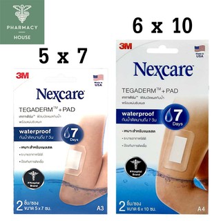 3M Nexcare Tegaderm+PAD ฟิล์มปิดแผลกันน้ำ 2 แผ่น