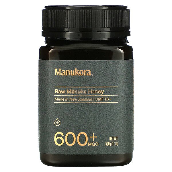Manukora, Raw Manuka Honey, 600+ MGO, 1.1 lb (500 g)