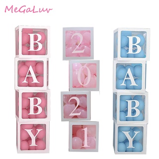 [พร้อมส่ง] กล่องลูกโป่งลายตัวอักษร Baby Shower สําหรับตกแต่งปาร์ตี้วันเกิดงานแต่งงาน 1st