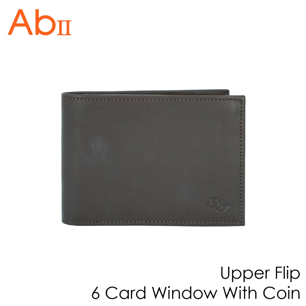 [Albedo] Upper Flip 6 Card Window With Coin กระเป๋าสตางค์/กระเป๋าเงิน/กระเป๋าใส่บัตร ยี่ห้อ AbII - A2DD00599