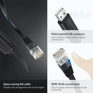 UGREEN รุ่น CM204 USB M to RJ45 M Console Cable 1.5 - 3 M สาย USB ,สายเเลน