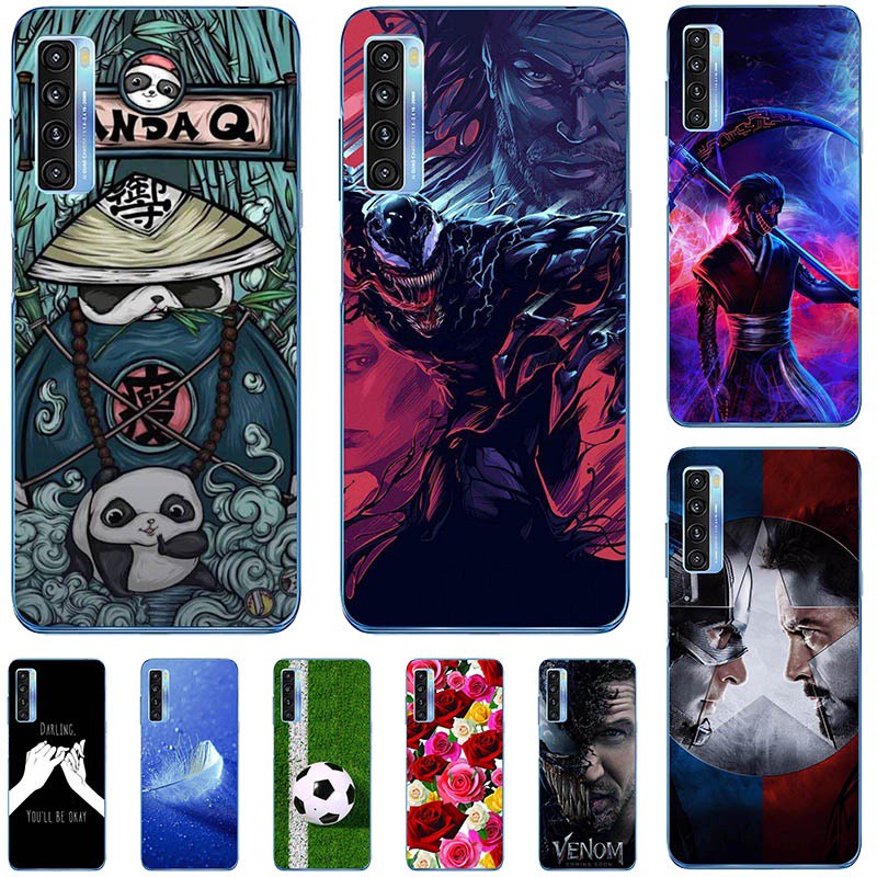 สําหรับ TCL 20 Pro TCL 20 SE 20SE T781 เคสโทรศัพท์ Soft TPU Mobile Cover น่ารักการ์ตูนทาสีกระเป๋า
