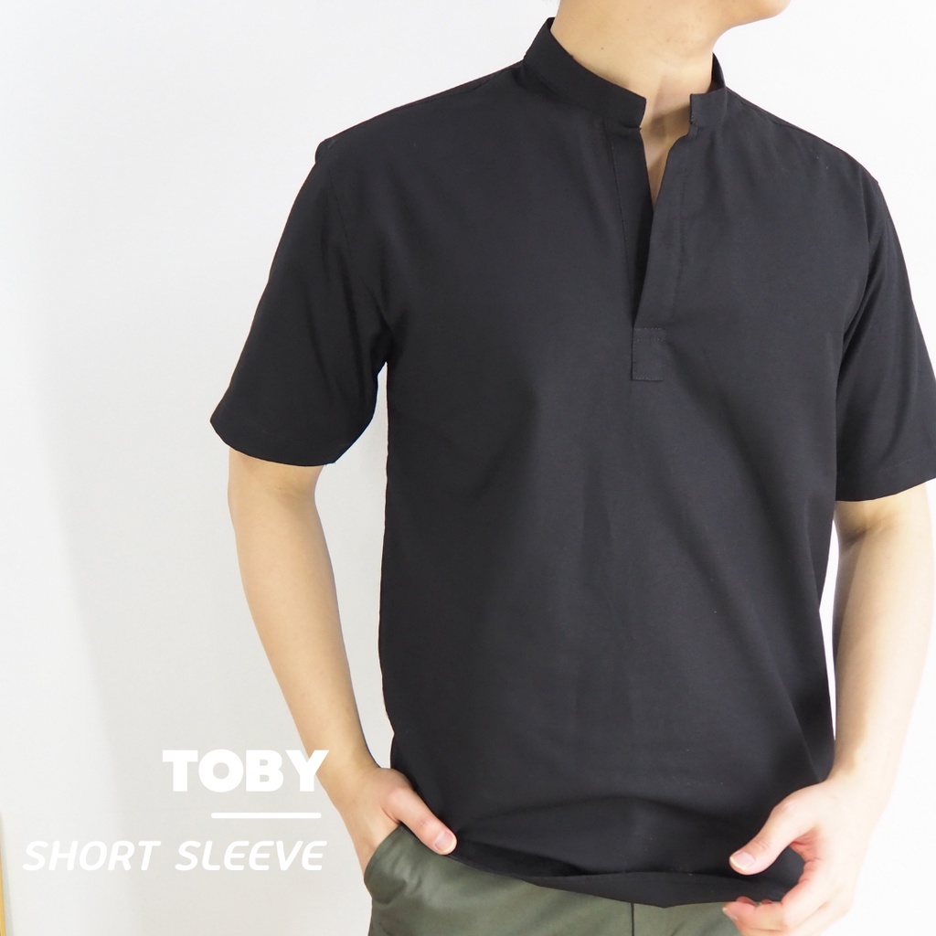 เสื้อเชิ้ตแขนสั้นผู้ชาย TOBY SHORT - RALPH T เสื้อเชิ้ตผู้ชาย คอจีน แขนสั้น โปโล ฮาวาย รูปที่ 3