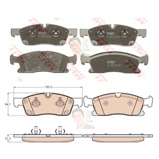 GDB1946 ผ้าเบรค-หน้า(TRW) (เนื้อผ้า COTEC) BENZ GLE300d (W167) AMG SUV 18-&gt;,GLE350d AMG Coupe 19-&gt; /BENZ ML250 (W16...