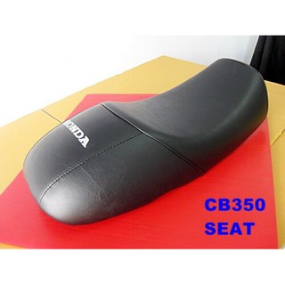 HONDA CB350 CAFÉ STYLE COMPLETE SEAT (OPEN SIDE BRACKET) // เบาะรถมอเตอร์ไซค์ ฮอนด้า หนังพีวีซี สีดำ