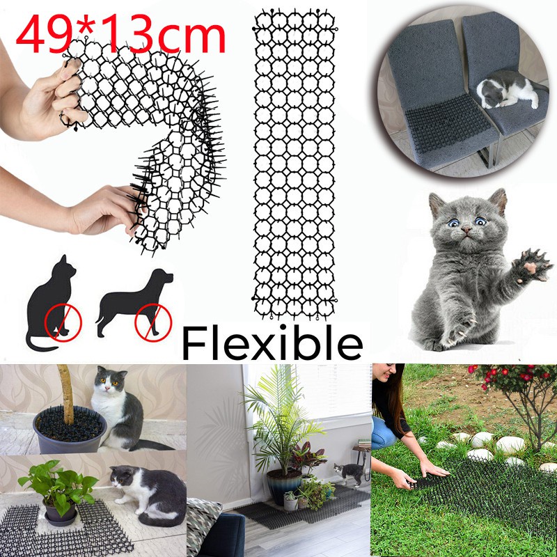 2/4/8/12 pcs Animal Repellent Mat Scat Spike Mat Humane Anti Cat Dog