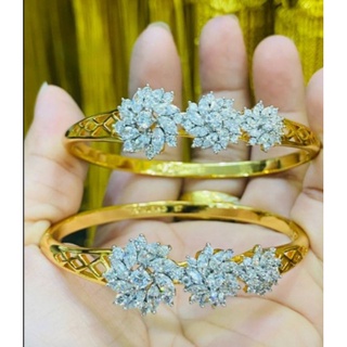 กำไลเพชร 24K ลายใหม่ **ประกายเพชรสวยมากๆค่ะ380-.