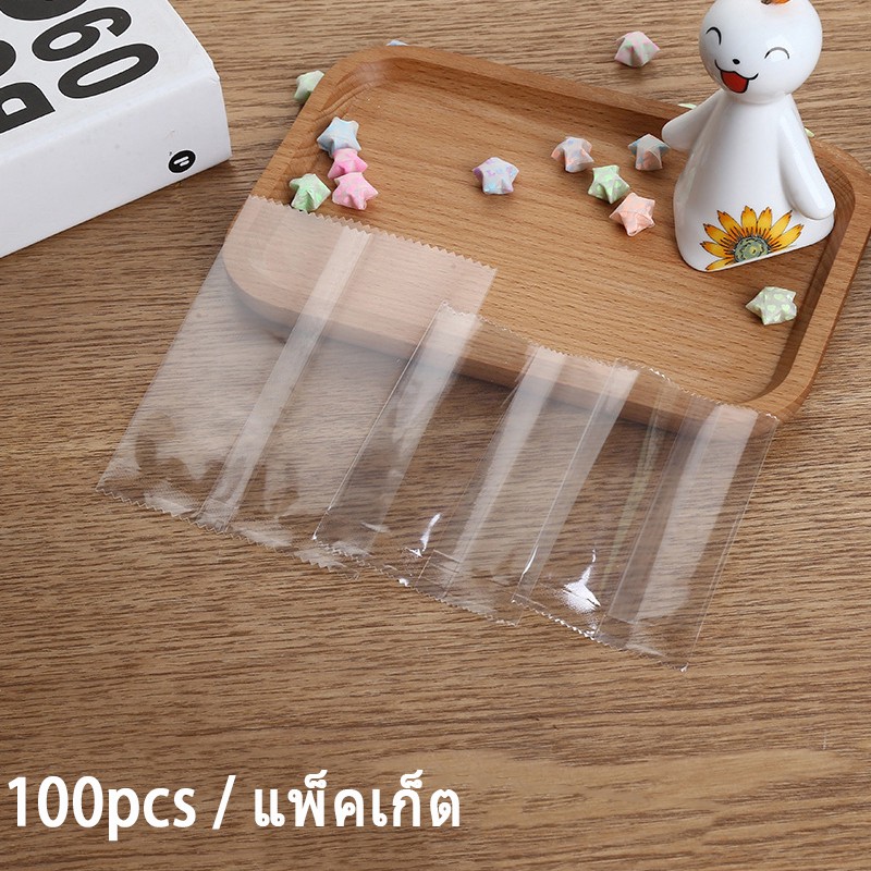 100pcs Biscuit Snack Bag Baking Biscuit Bag Sealed Snack Bag Cake Bag Candy Bag Gift