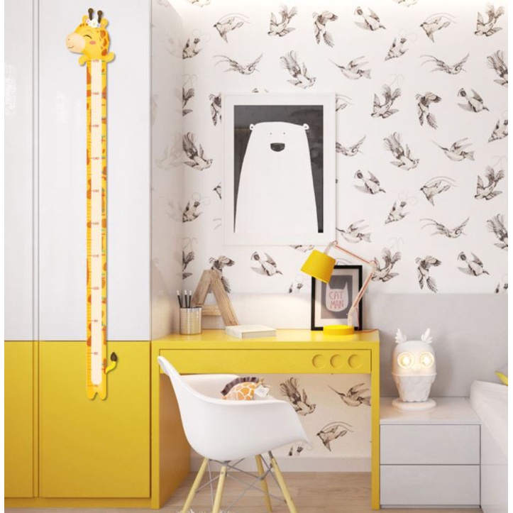สติ๊กเกอร์วัดส่วนสูง แผ่นวัดส่วนสูงเด็ก ที่วัดส่วนสูง Wall Sticker for kids แถมฟรีปากกาเมจิคลบได้