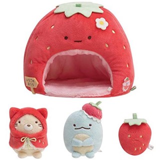 แท้ 100% จากญี่ปุ่น ตุ๊กตา บ้านสตอเบอรี่ ซานเอ็กซ์ ซูมิโกะ San-X Sumikko Gurashi Strawberry House Cafe Plush Toy