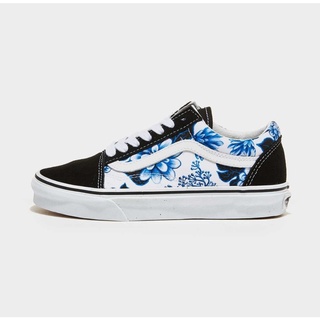 [ของแท้ ส่งฟรี จากไทย] VANS OLD SKOOL - FLORAL BLUE/WHITE