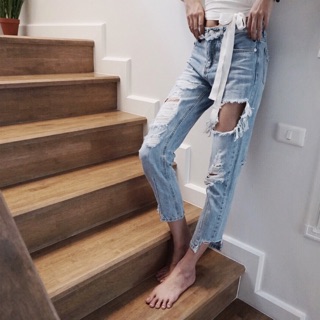 Riped jeans กางเกงยีนส์แฟชั่น