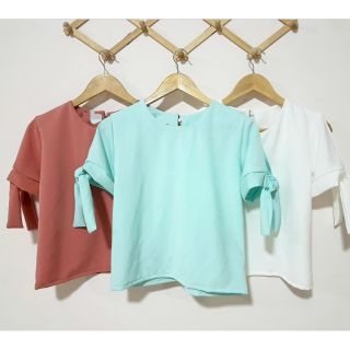 เสื้อฮานาโกะแขนสั้นผูกแขน 149฿