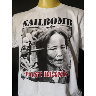 เสื้อวงนำเข้า Nailbomb Point Blank Soulfly Industrial Thrash Nu Metal Style Vintage Gildan T-Shirt