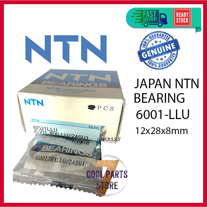 6001 LLU NTN Japan Bearing 6001-LLU (12 X 28 X 8mm)