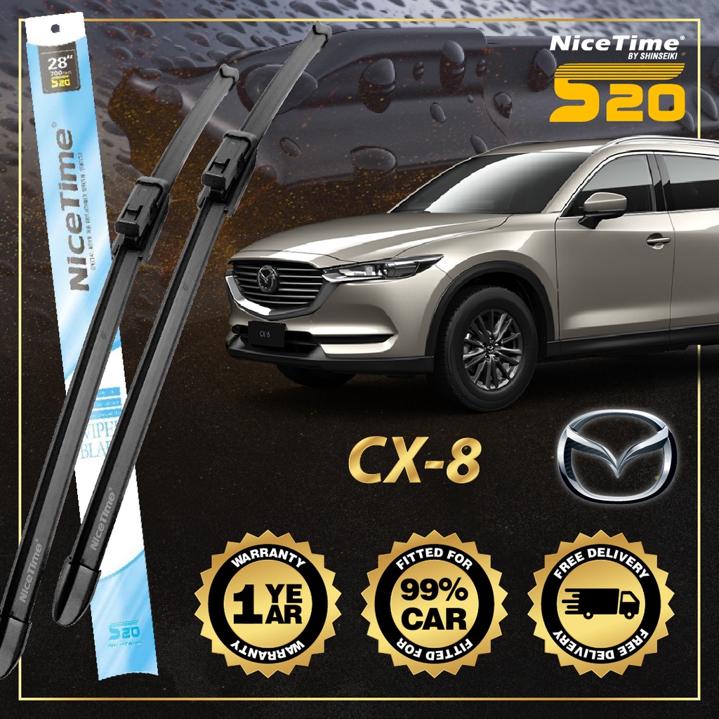 MAZDA CX-8/CX8 2019 NICETIME Wiper (รับประกัน 1 ปี) (1 ชุด)