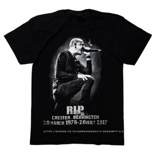 คอตต้อนคอกลม❃เสื้อ Chester bennington นักร้องนำวง LinkinparkS-5XL