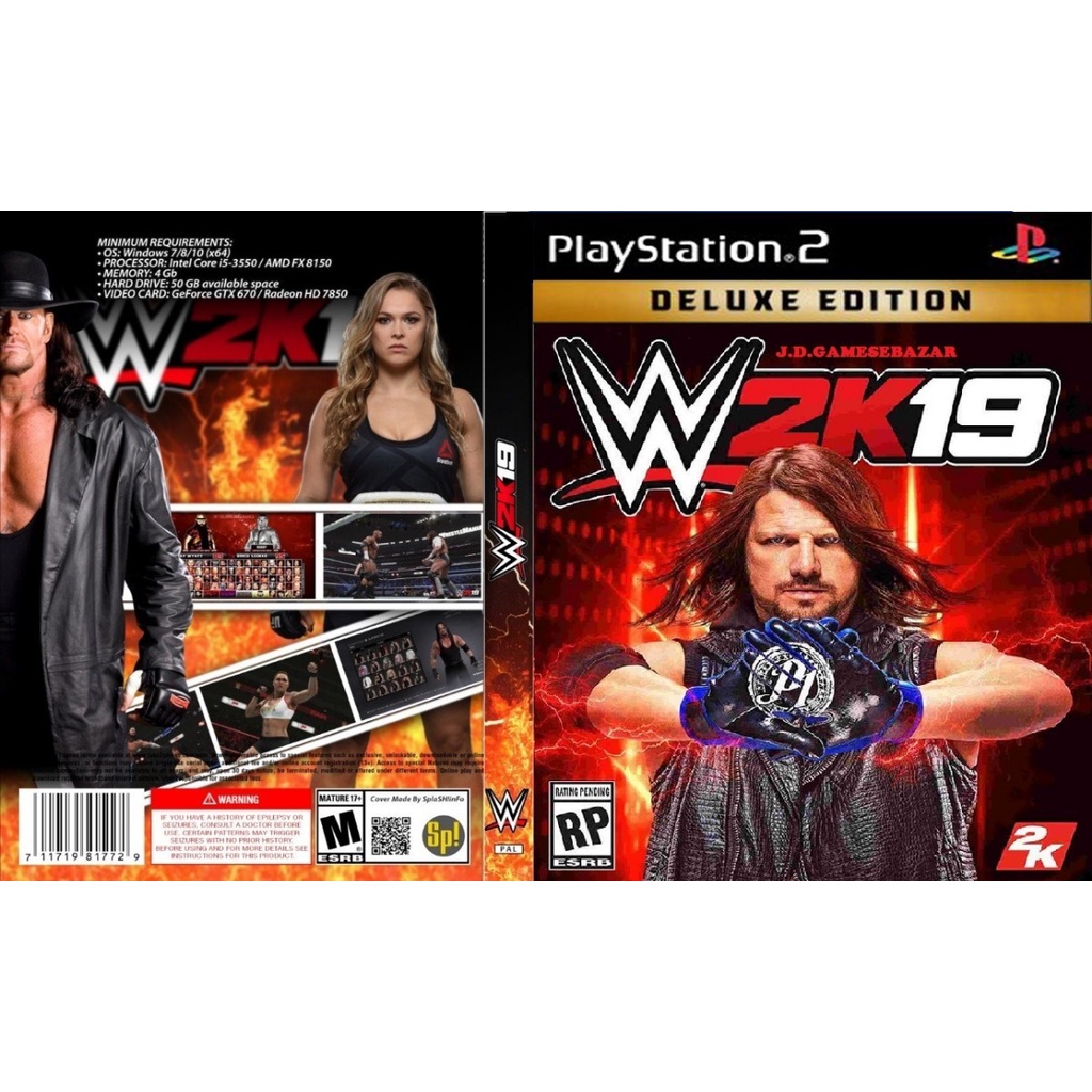 แผ่นเกมส์ PS2 WWE 2K19   คุณภาพ ส่งไว (DVD)