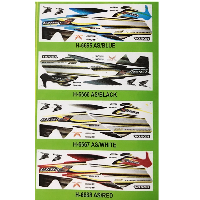 Wave125-S WAVE125S (3) Body Sticker / Stripe wave 125s 125 s w125s สติ๊กเกอร์